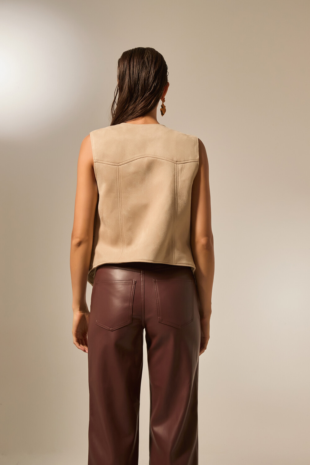 Chaleco Arven Beige Claro