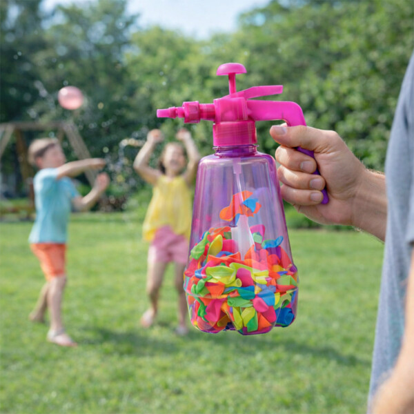 Bombitas De Agua 300 Unidades + Botella De Recarga Color Rosa