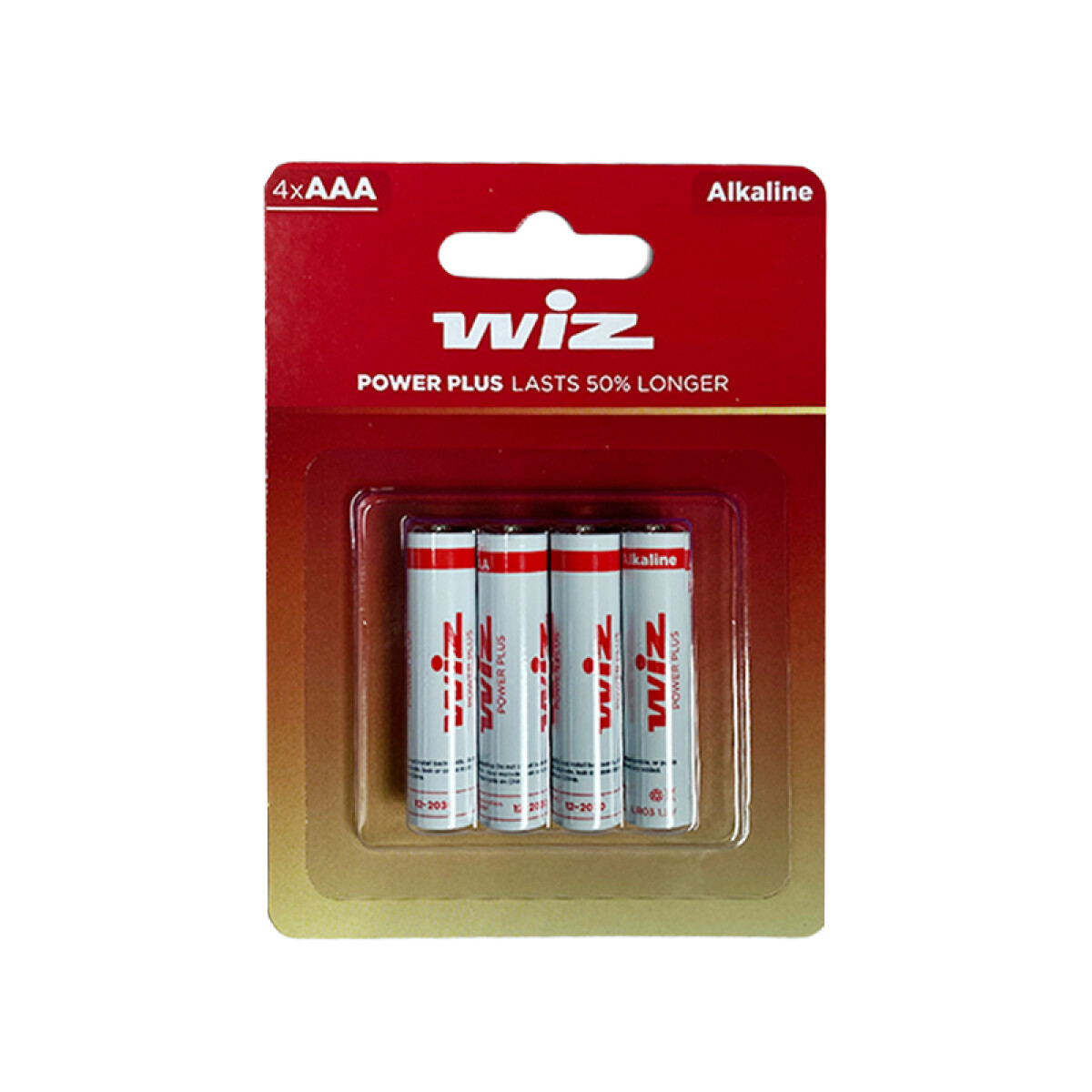 Pila alcalina AAA 1,5V 1200mAh. Precio por pila - WZ0102 