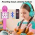 Micrófono Karaoke + Parlante Bluetooth Usb Rosado Niños Variante Color Violeta