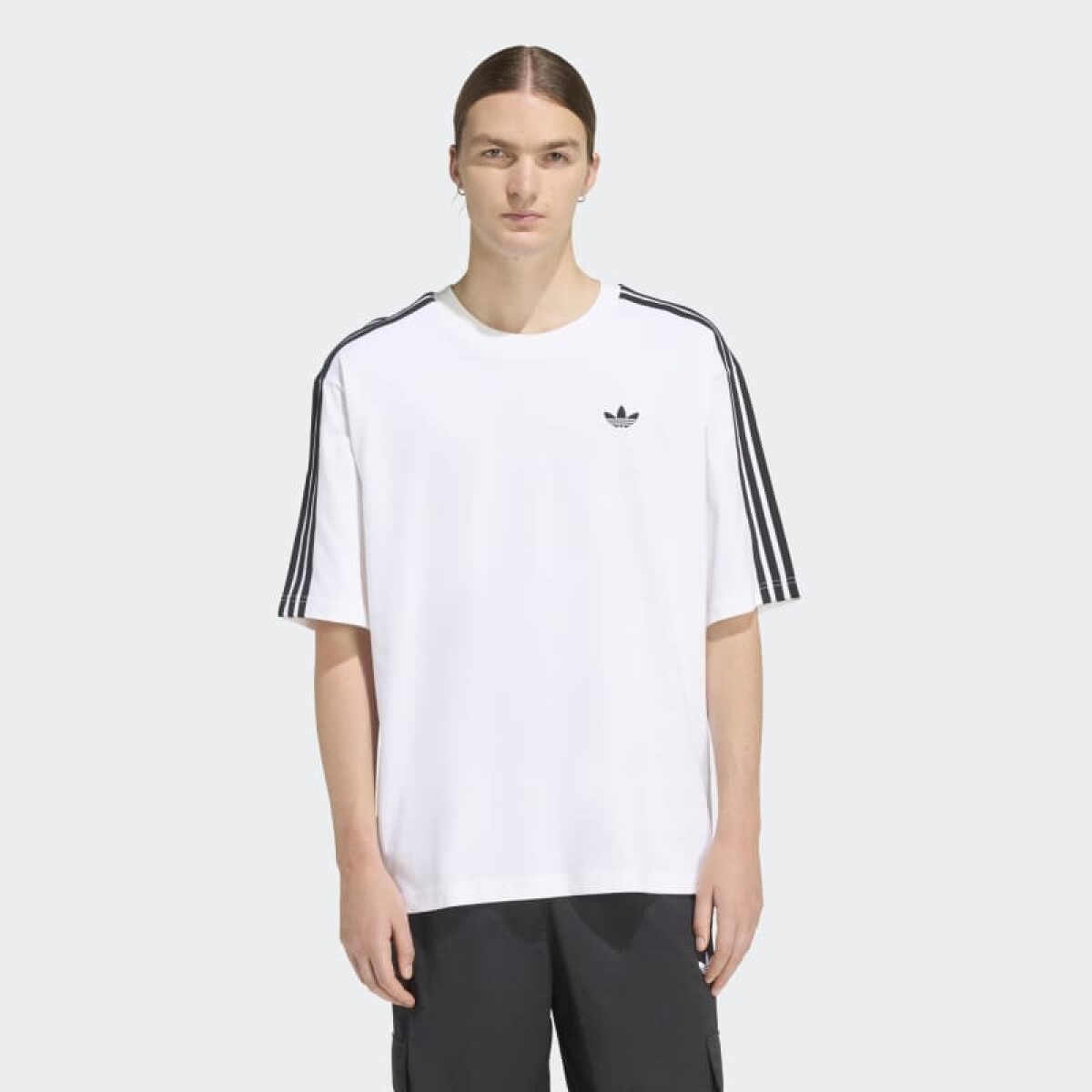 Remera Adidas - 3 Rayas - Blanco 