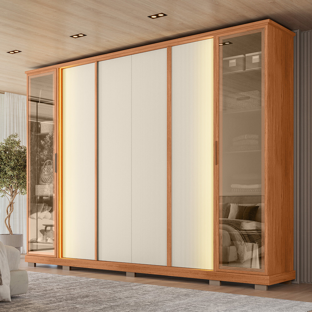 ROPERO TELA MODELO FREIJO/OFF WHITE MR 2.7 Ropero Tela Modelo Freijo/off White Mr 2.7