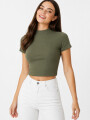 Remera Flored Verde Oliva