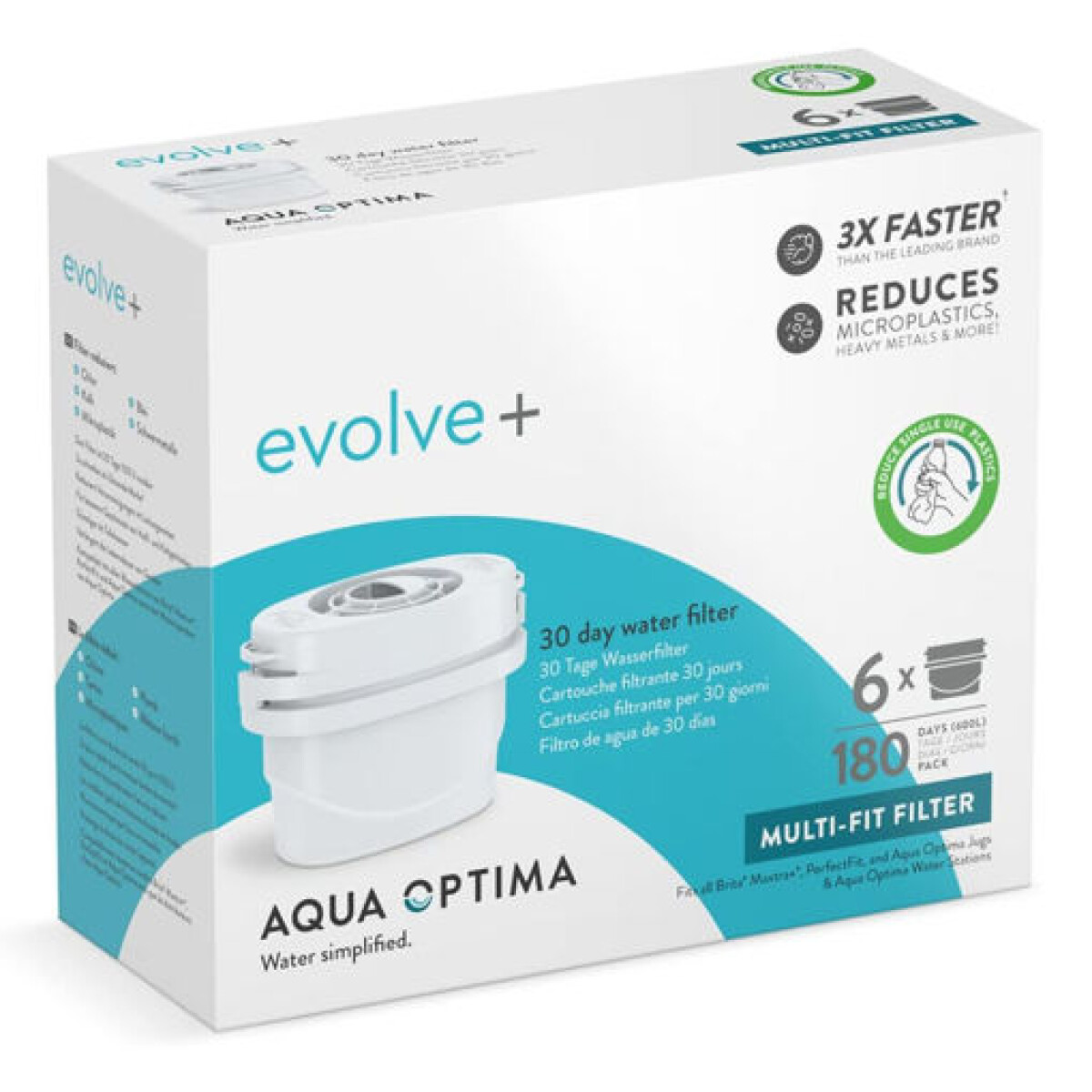 Super Pack 6 Filtros Purificadores Aqua Optima 30 Días 