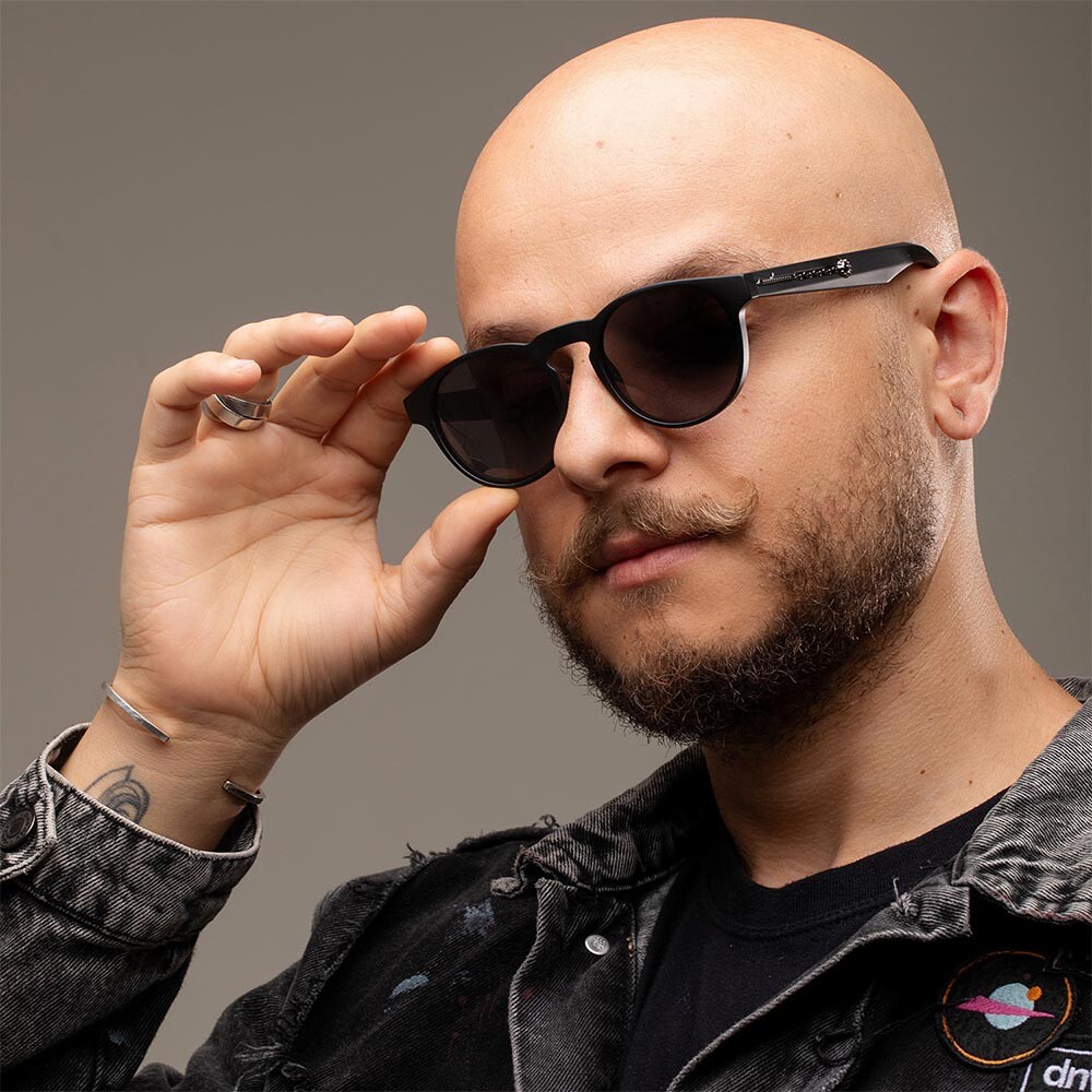Lentes de Sol Stranger Things Redondo - Hombre Negro/Negro