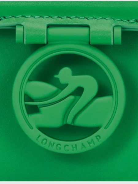 Longchamp -Cartera de cuero con solapa, Box-trot Verde