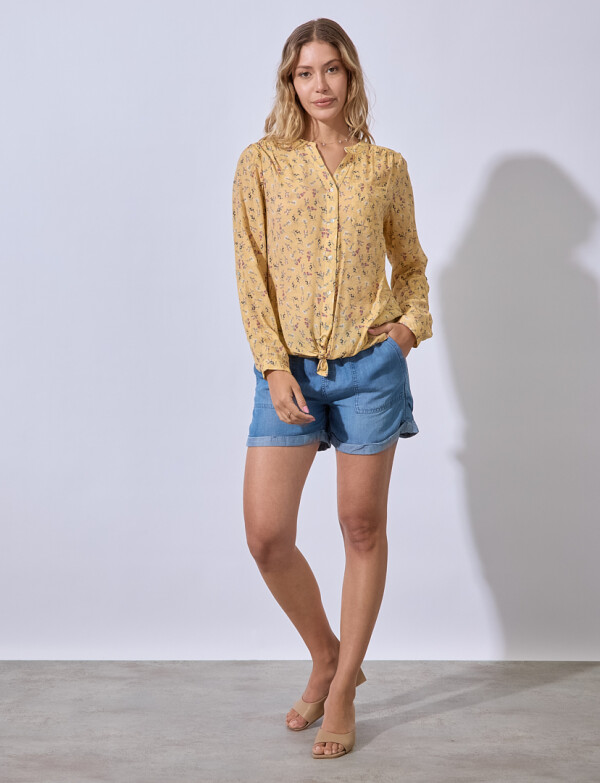 Blusa Gasa Prints AMARILLO/MULTI