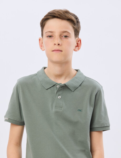 REMERA POLO DE ALGODÓN PIQUÉ Verdecla