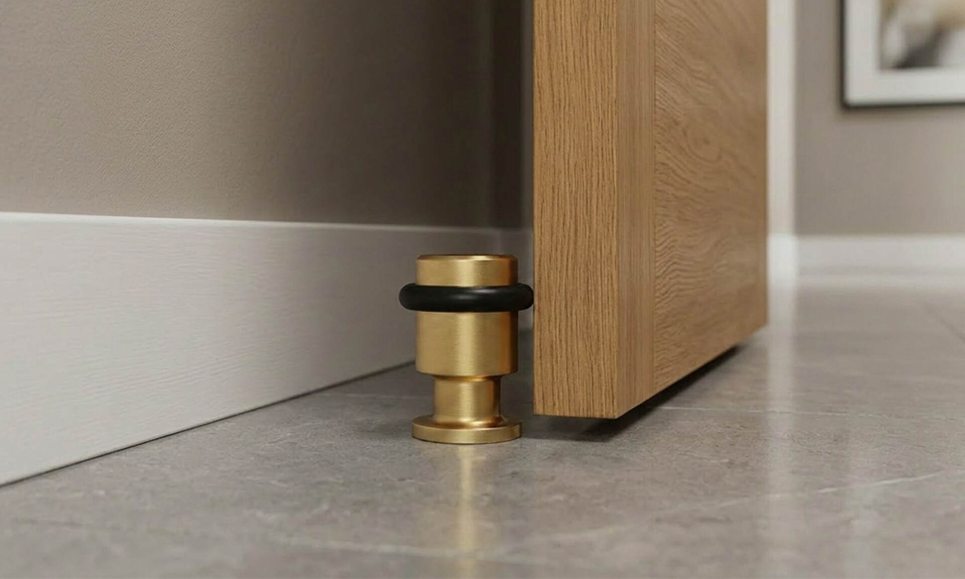 Tope Para Puerta Dorado Mate 91020-11 