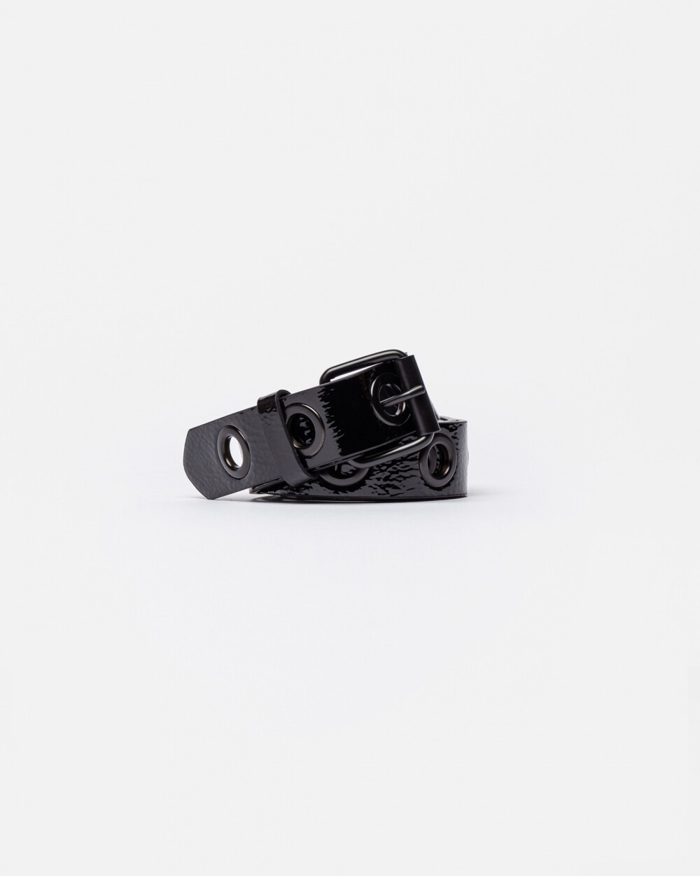 Cinturon Teodora En Efecto Cuero Negro