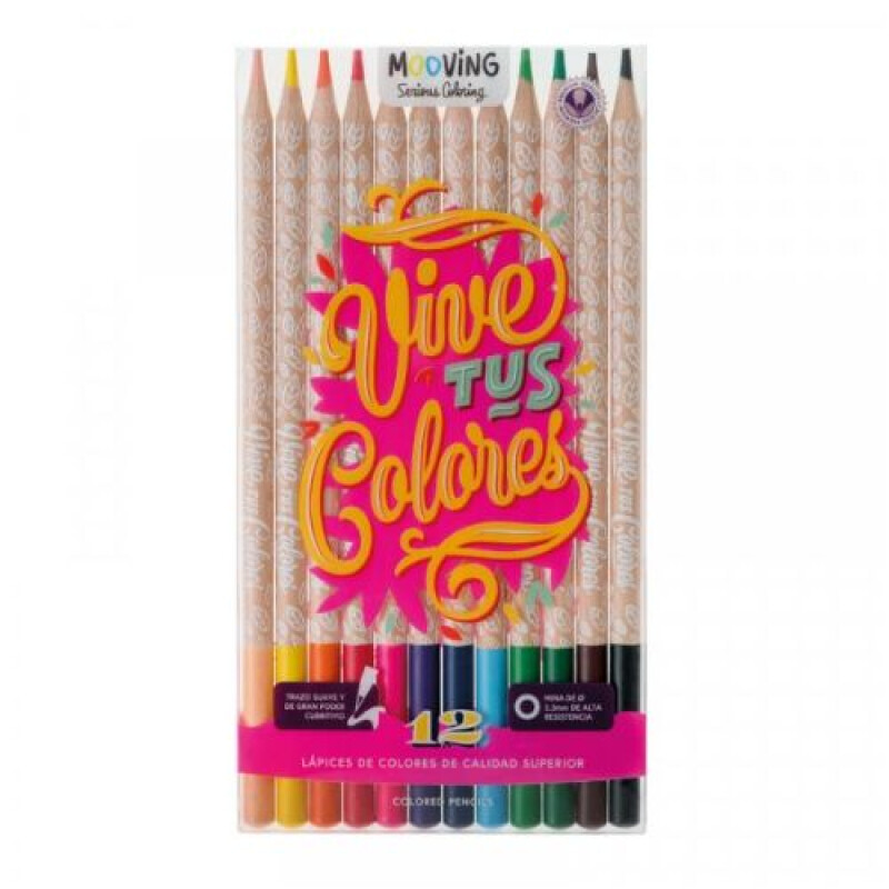 Lapices de colores Mooving caja x12- Vive tus colores Lapices De Colores Mooving Caja X12- Vive Tus Colores