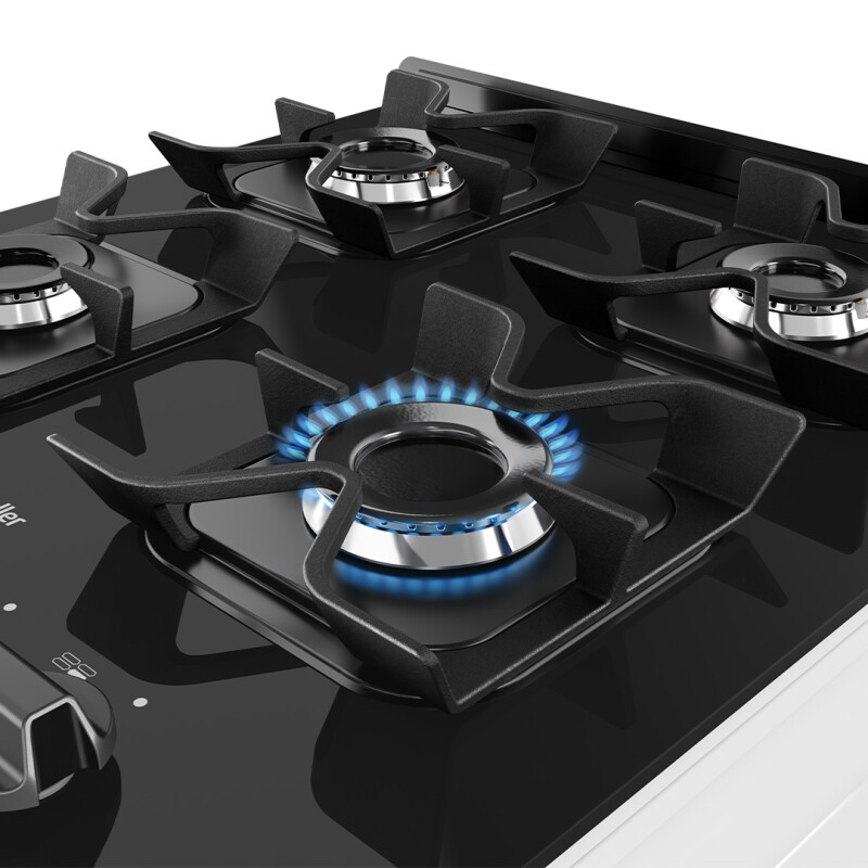 COCINA MUELLER PIACCERE 4H S/GAS MESADA DE VIDRIO C/GRILL ELECTRICO + BANDEJA BLANCA PAUSADA Cocina Mueller Piaccere 4h S/gas Mesada De Vidrio C/grill Electrico + Bandeja Blanca Pausada