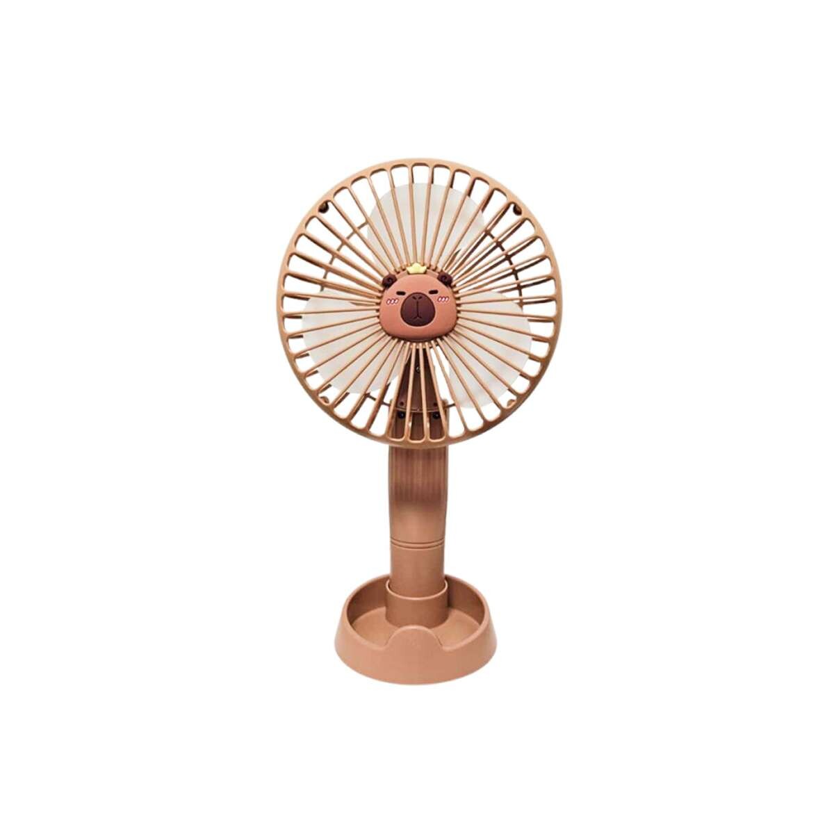 Mini ventilador portátil de escritorio carpincho – recargable - Marron 
