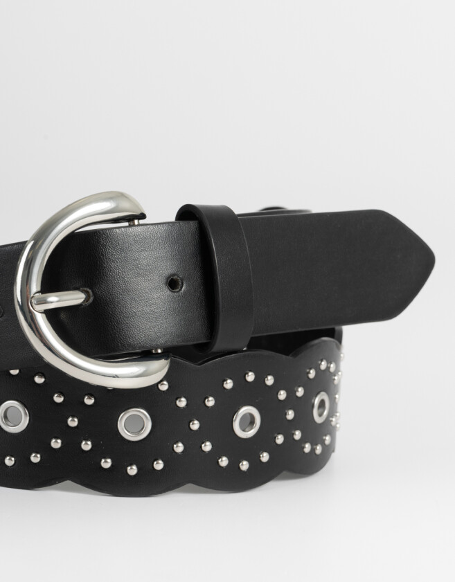 Cinturones y Fajas Boho Cinturón Vintage Con Tachas - Negro