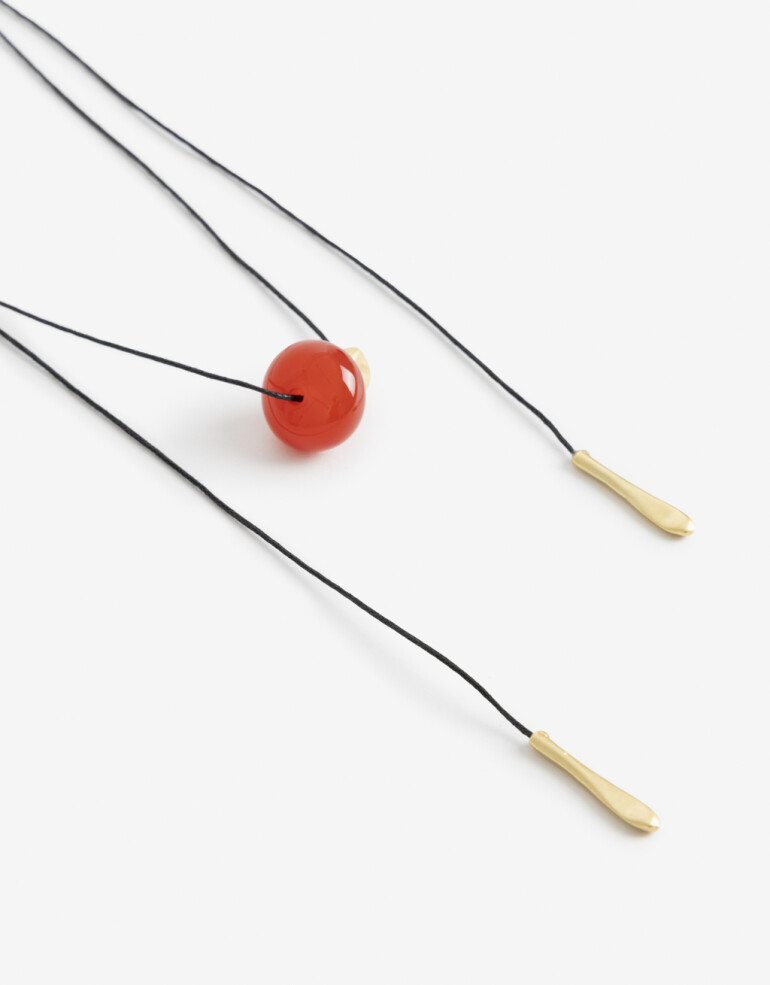 Collares Largos Resina Collar Largo Resina - Rojo Medio