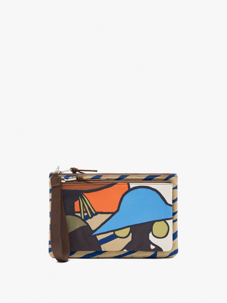 Bolsa Multiusos Estampada De Nylon multicolor