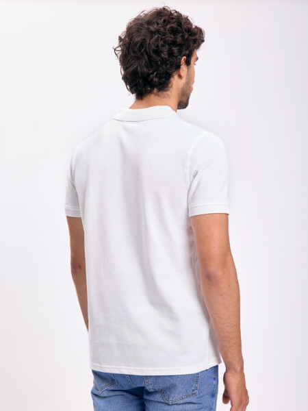 Remera polo piqué Blanca