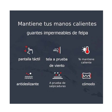 GUANTES TERMICOS CON DEDO TACTIL L COLOR AZUL AZUL