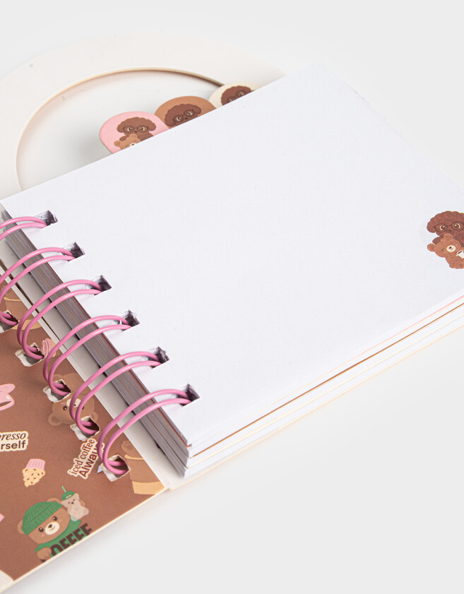 Anotadores Cuadernos y Memos Mini Cuaderno Con Señaladores - Amarillo Claro