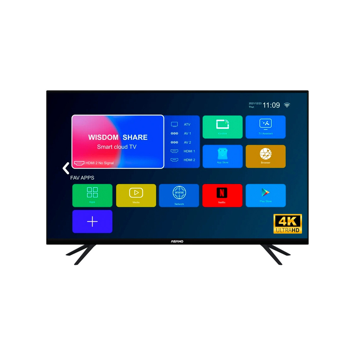 Tv Led Asano 65'' 4K sin Bordes Smart 