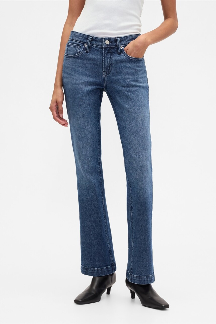 Jean Boot Tiro Bajo Mujer Dark Wash