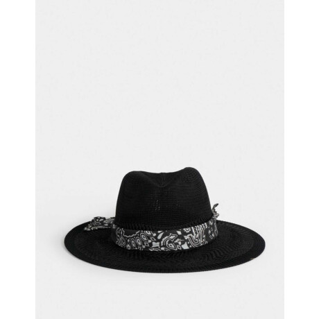 Sombrero Con Trim Negro
