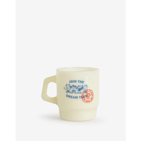 Taza De Vidrio Ilustrada Combinacion Bicolor