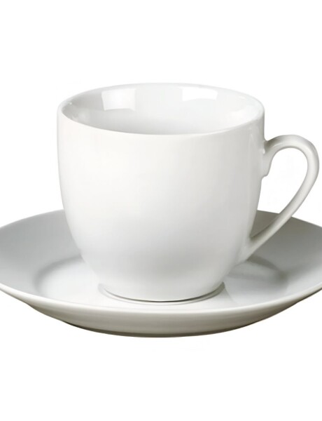 TAZA DE TE 220ML CON PLATO PORCELANA BLANCA SELECTA TAZA DE TE 220ML CON PLATO PORCELANA BLANCA SELECTA