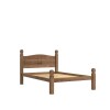Cama 2 Plazas Madera Maciza Linea Mexicana Oscuro