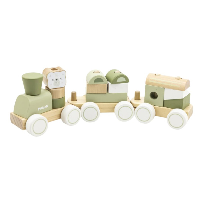 Tren Para Armar Verde Madera Polar B Tren Para Armar Verde Madera Polar B