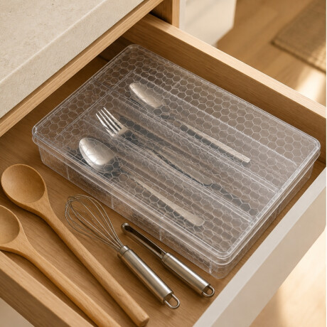 Organizador multi c/tapa TRANSPARENTE