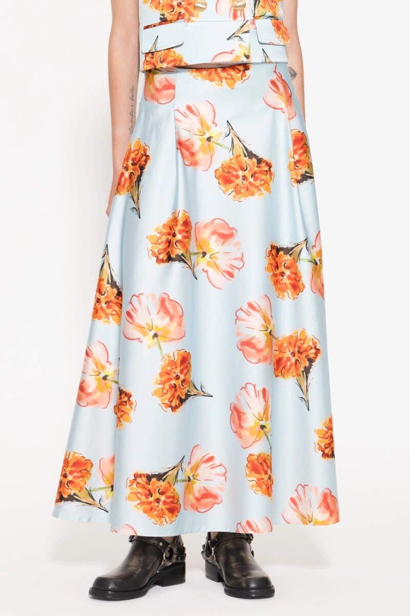 POLLERA MAGNOLIA Celeste