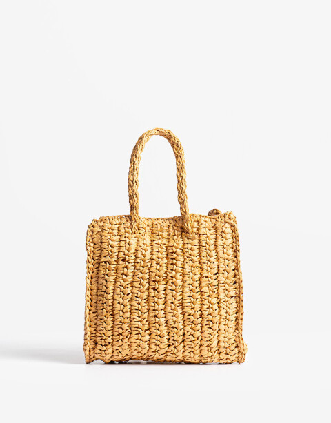 Complemento Marroquinería Basicos Cartera Efecto Rafia - Marron Beige