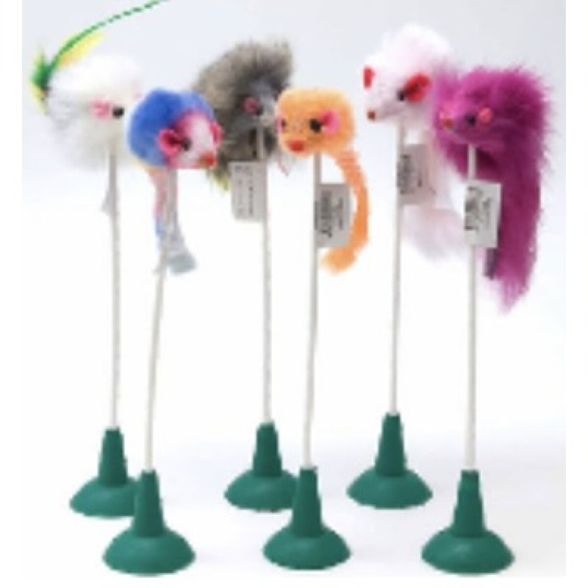 Juguete p/Gatos Ratón c/Resorte 23 cm 