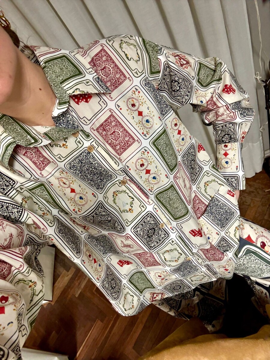 Camisa Onda Print Ludika - Blanco 