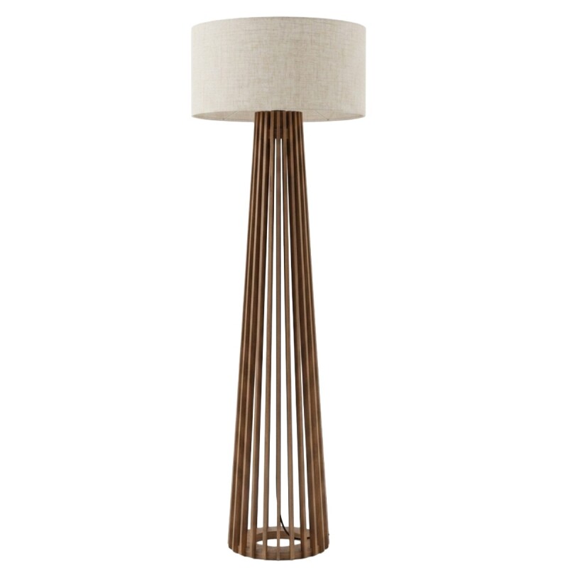 LAMPARA DE PIE IMBUIA CUP BEIGE CL COMB/MARRON Unica