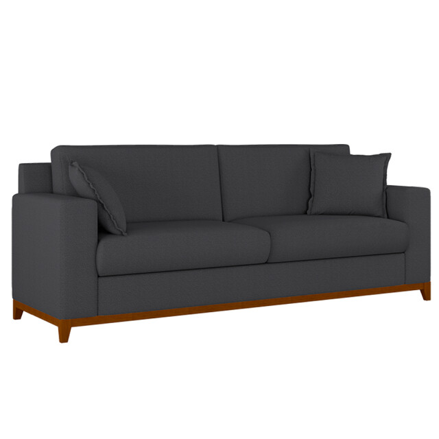 Sofá sillón 3 cuerpos - patas en madera GRIS OSCURO