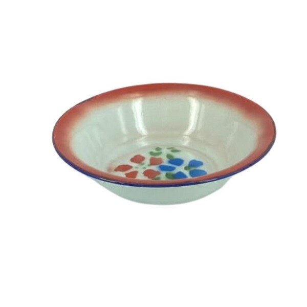 Ensaladera esmaltada 24 x6 cms cms. Floreado Ensaladera esmaltada 24 x6 cms cms. Floreado