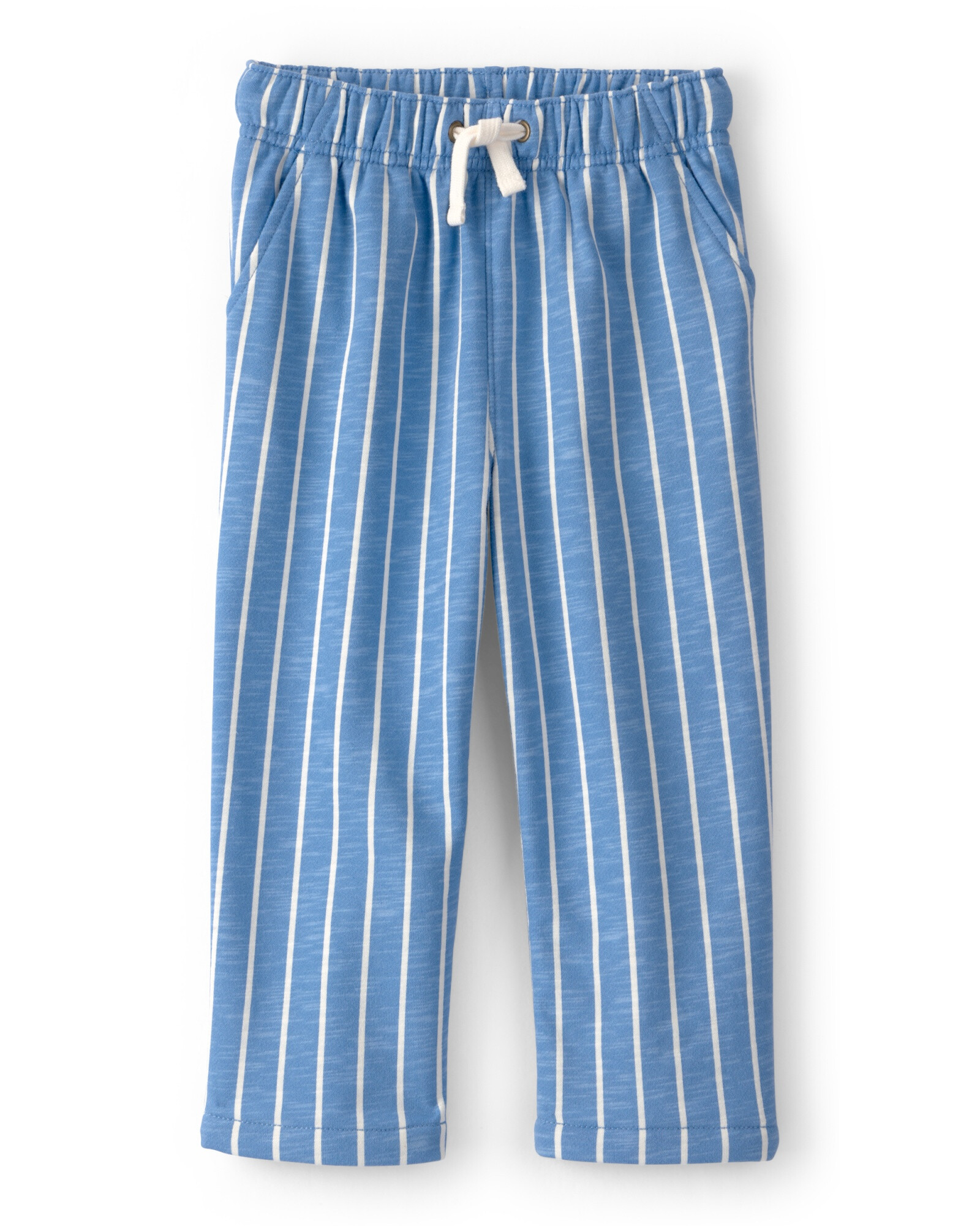 Pantalón de algodón, diseño a rayas azules y blancas Sin color
