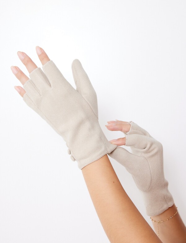 Guantes Suede Crop BEIGE