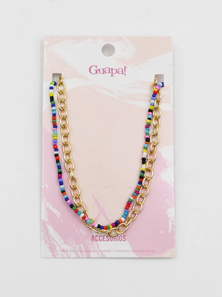 COLLAR SET X 2 COLORES + DORADO GENERICO