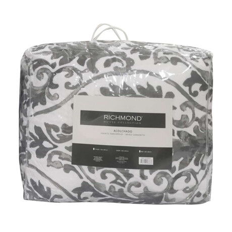 Acolchado King Size Terciopelo con Corderito Richmond 240 x 260 cm Gris