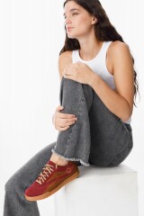 Sneaker Bicolor Bordeaux/Miel