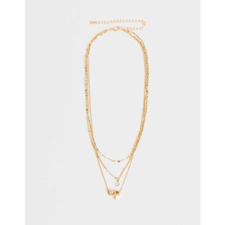 Collar Corto De Inicial ''e'' Dorado