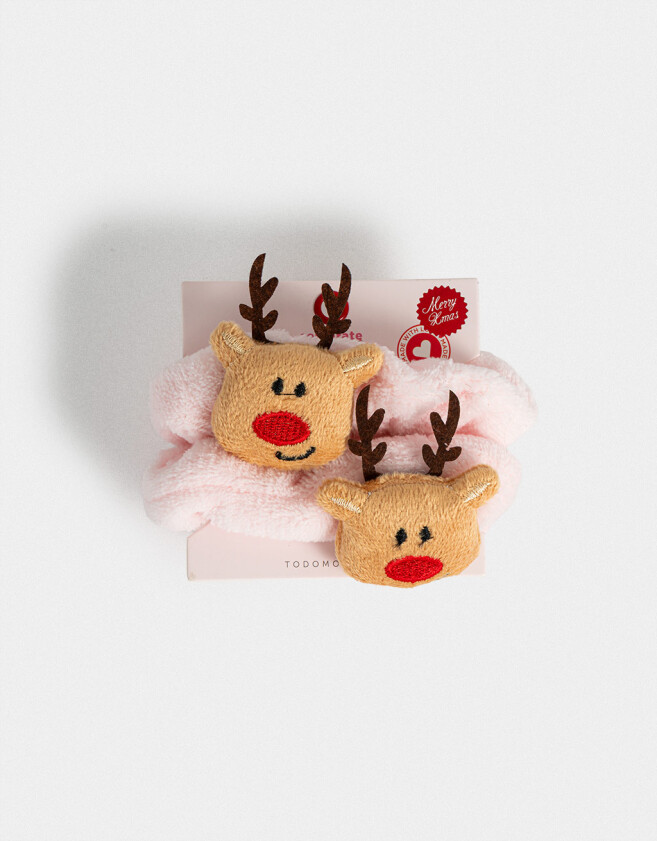 Skunzies Navidad Set De Scrunchies Navidad - Rosa Pastel