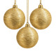 Esfera de Navidad Dorada con textura x3 Esfera de Navidad Dorada con textura x3