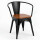 Silla Tolix Metálica Madera Comedor Living Jardín Negro