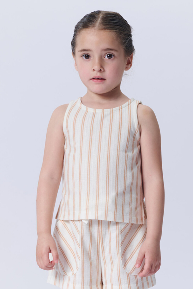 Musculosa tejida Tostada