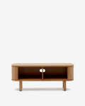 Mueble TV Mailen 2 puertas en chapa de fresno con acabado natural 120 x 50 cm