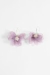 Aros flor tela lila